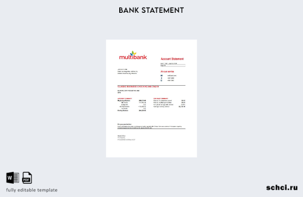 цифровая загрузка шаблона Excel выписки Panama Multibank